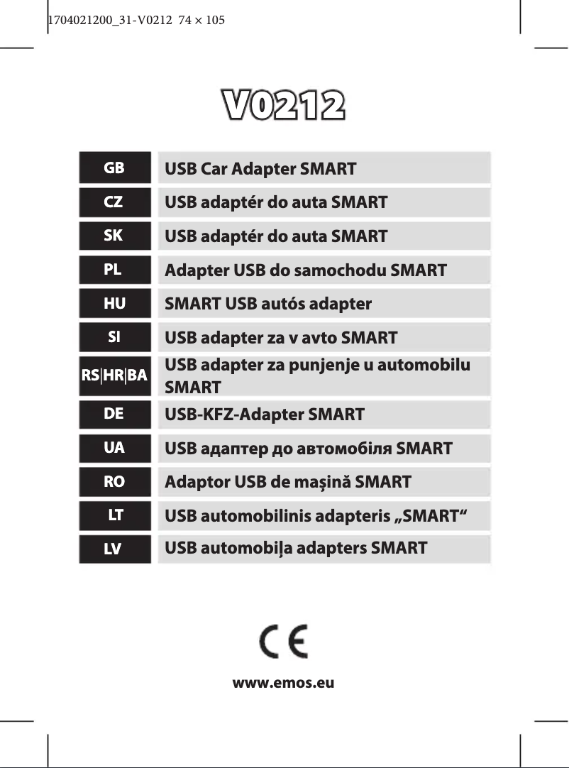 Page n°1 - Manuel utilisateur Emos V0212