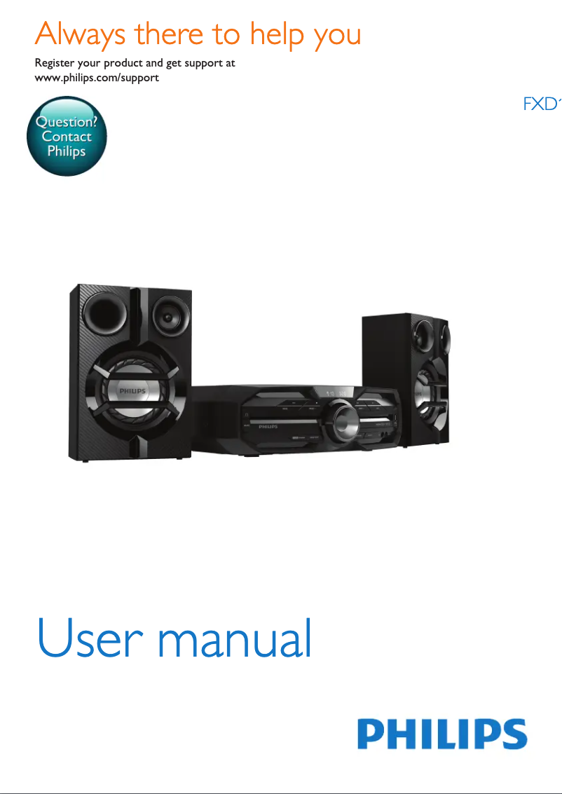 Page 1 de la notice Manuel utilisateur Philips FXD18