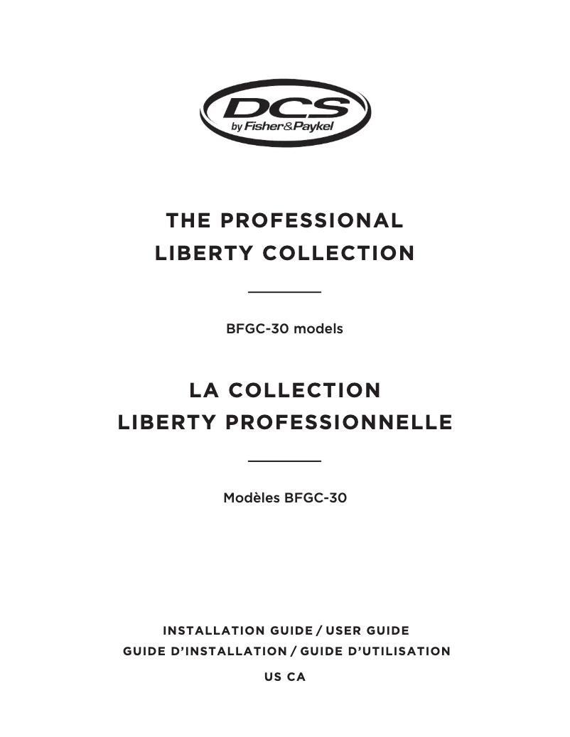 Image de la première page du manuel de l'appareil BFGC-30BGD-N