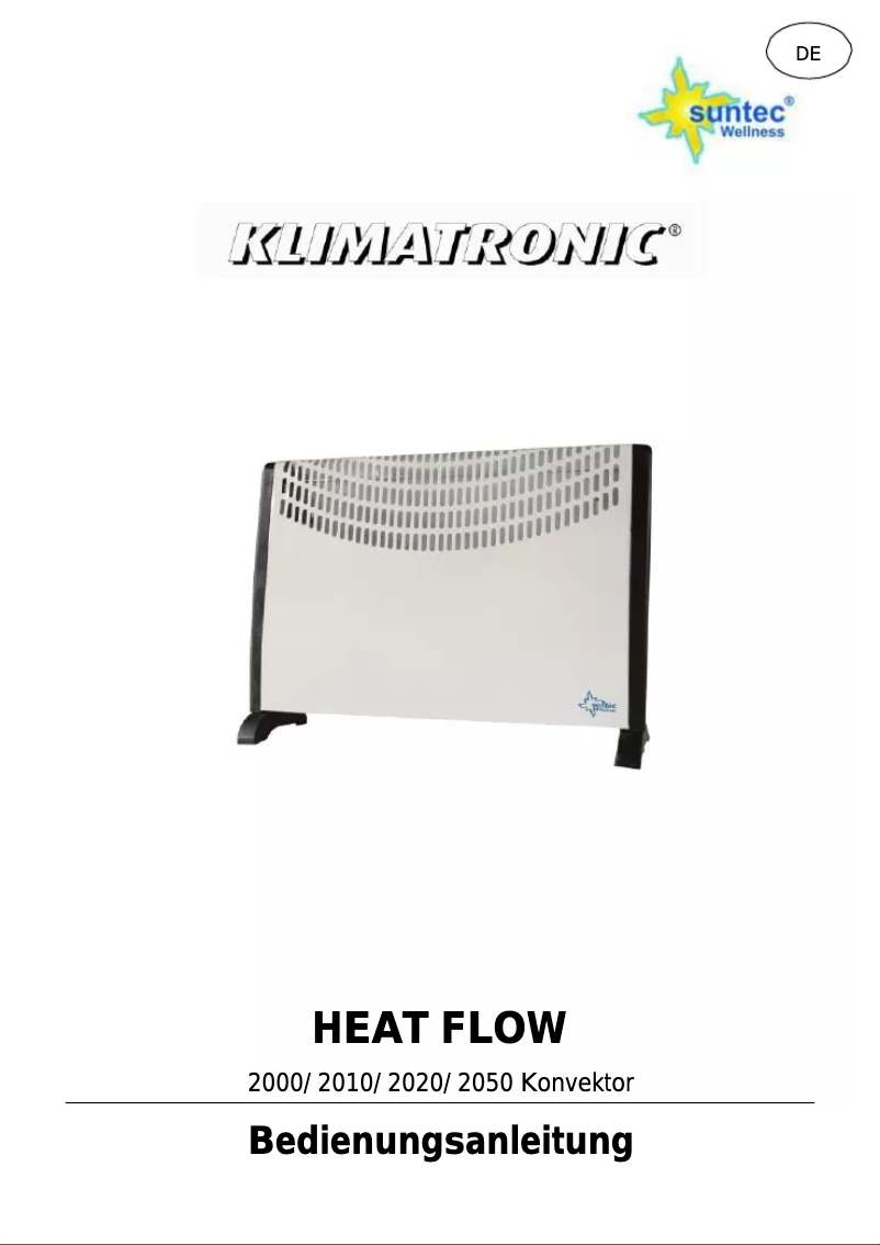 Image de la première page du manuel de l'appareil Heat Flow 2050