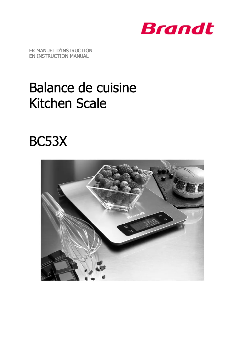 Image de la première page du manuel de l'appareil BC53X