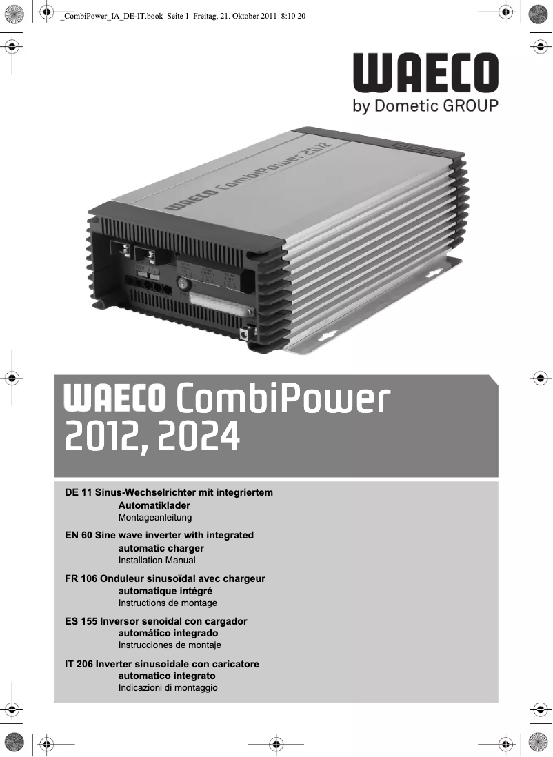 Page 1 of the manual User Manual Waeco CombiPower 2024