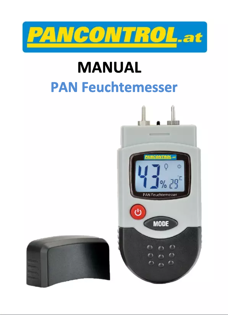 Image de la première page du manuel de l'appareil PAN Feuchtemesser