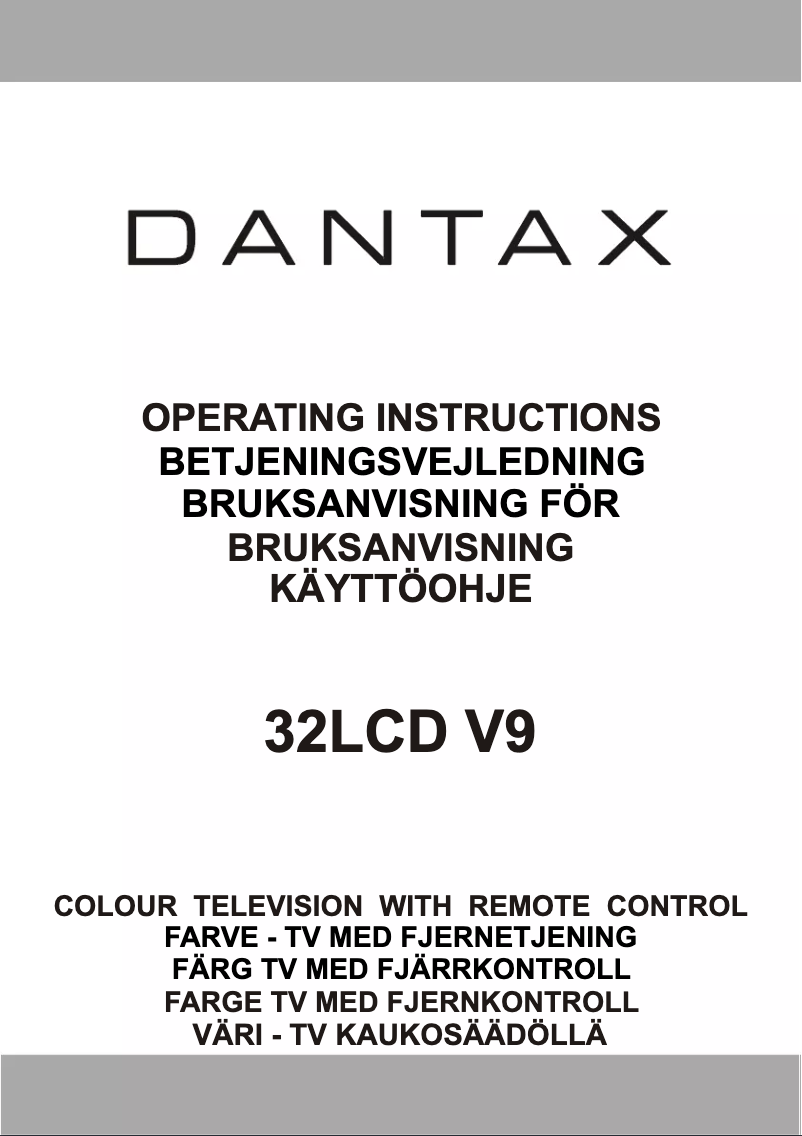 Page 1 de la notice Manuel utilisateur Dantax 32LCDV9