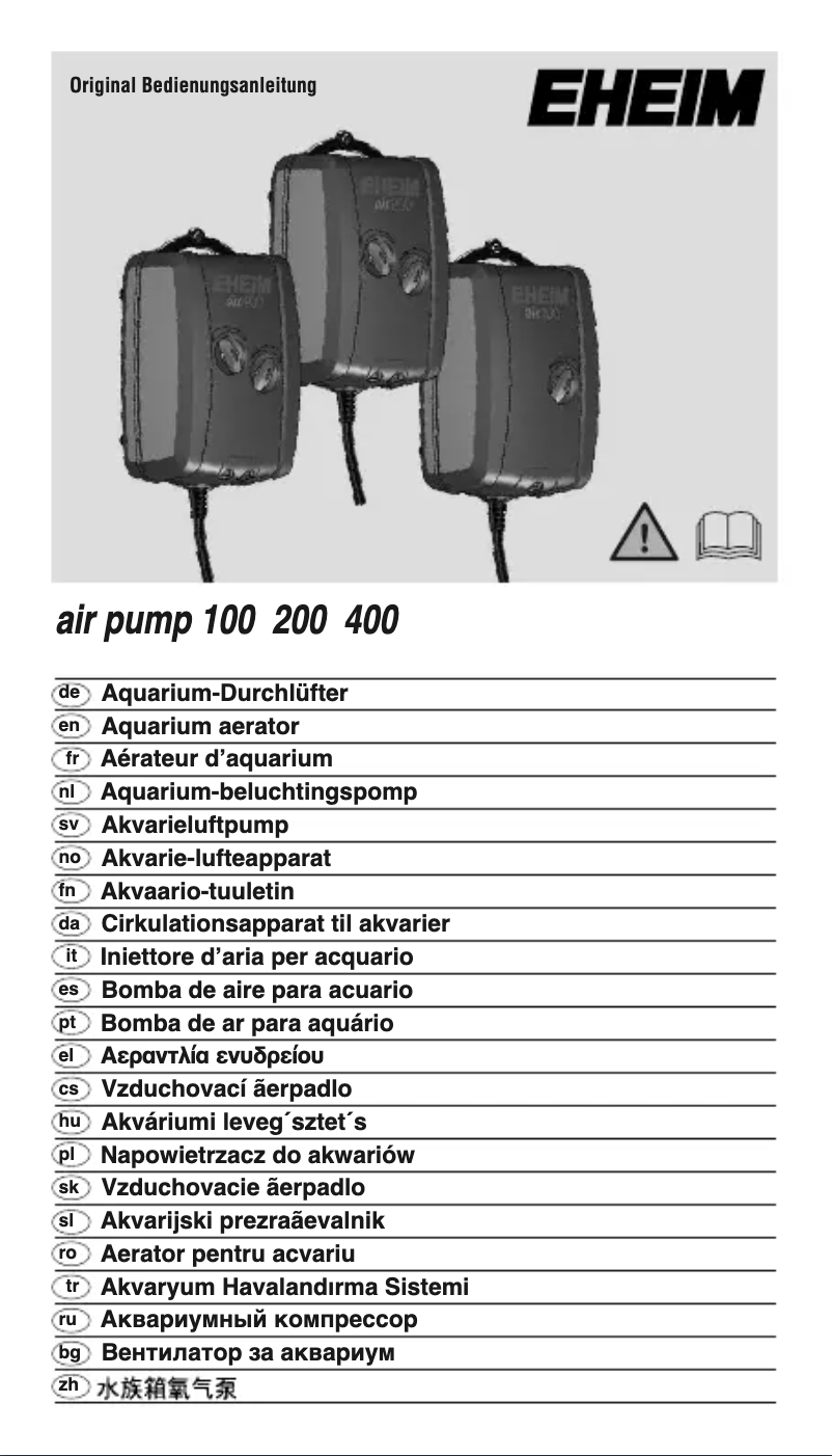 Image de la première page du manuel de l'appareil air pump 200