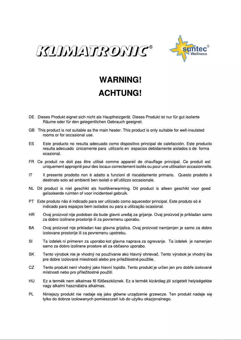 Image de la première page du manuel de l'appareil Heat Supreme