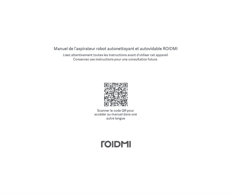 Página 1 del manual Manual de usuario Roidmi EVA