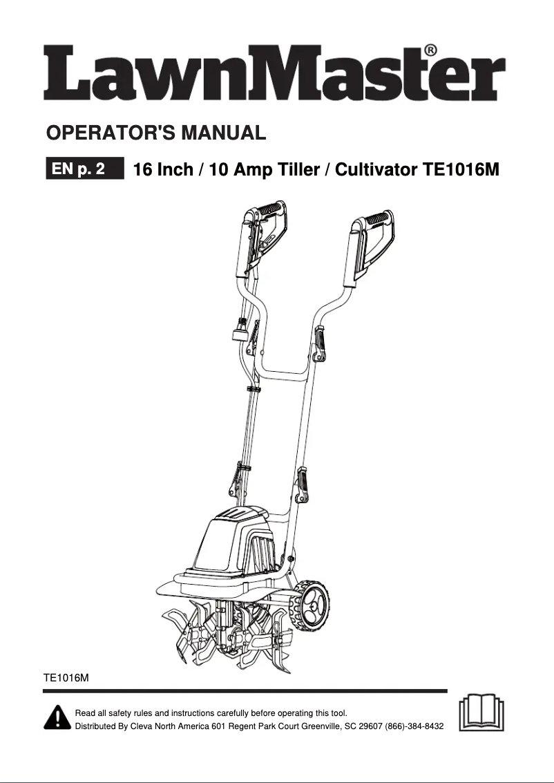 Page 1 de la notice Manuel utilisateur LawnMaster TE1016M
