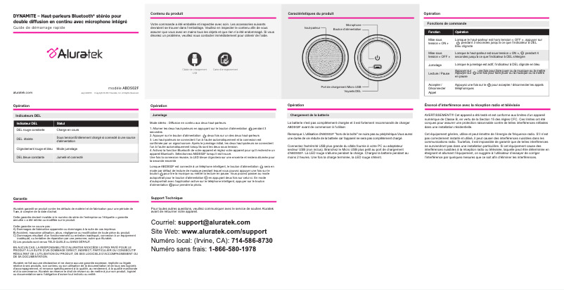 Image de la première page du manuel de l'appareil ABDS02F