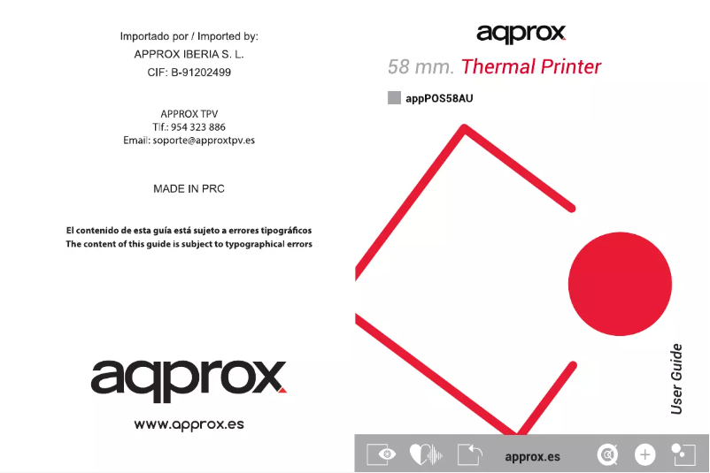Page 1 de la notice Manuel utilisateur Approx appPOS58AU