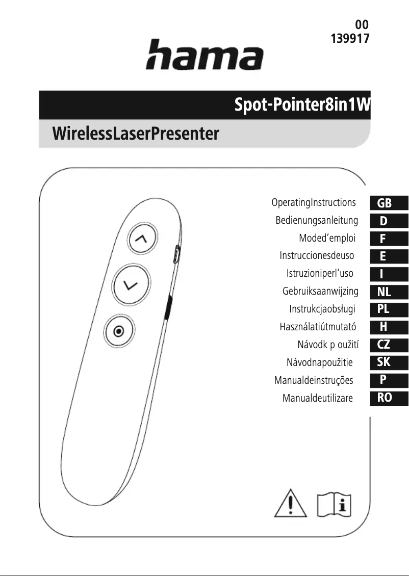 Image de la première page du manuel de l'appareil Spot-Pointer 00139917