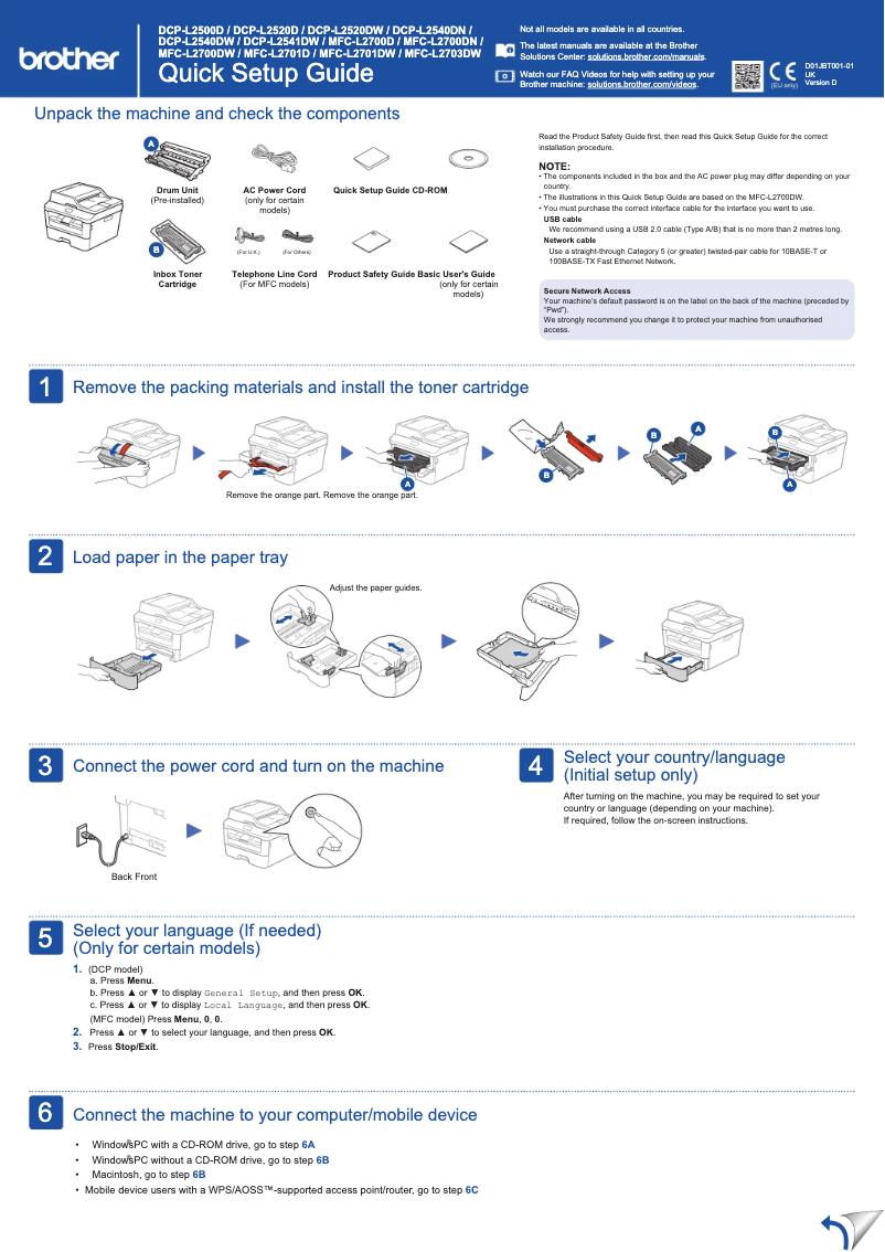 Image de la première page du manuel de l'appareil MFC-L2700DN