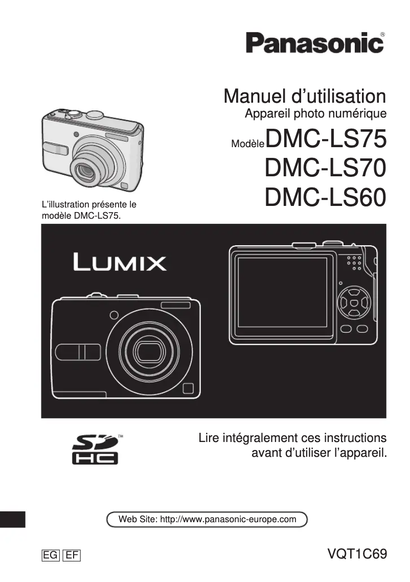 Image de la première page du manuel de l'appareil Lumix DMC-LS70