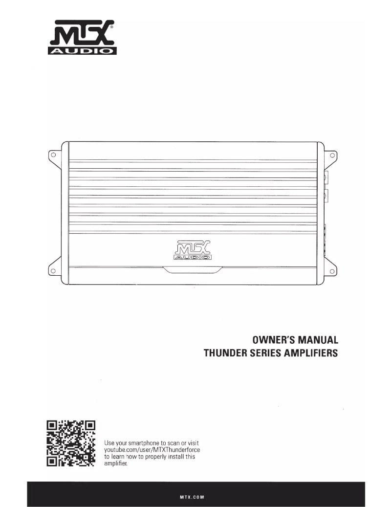 Page 1 de la notice Manuel utilisateur MTX Audio Thunder 1000.1
