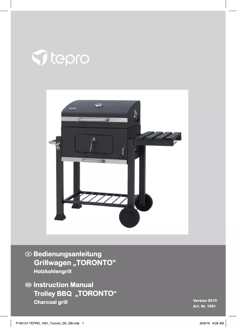 Page 1 de la notice Manuel utilisateur tepro Toronto