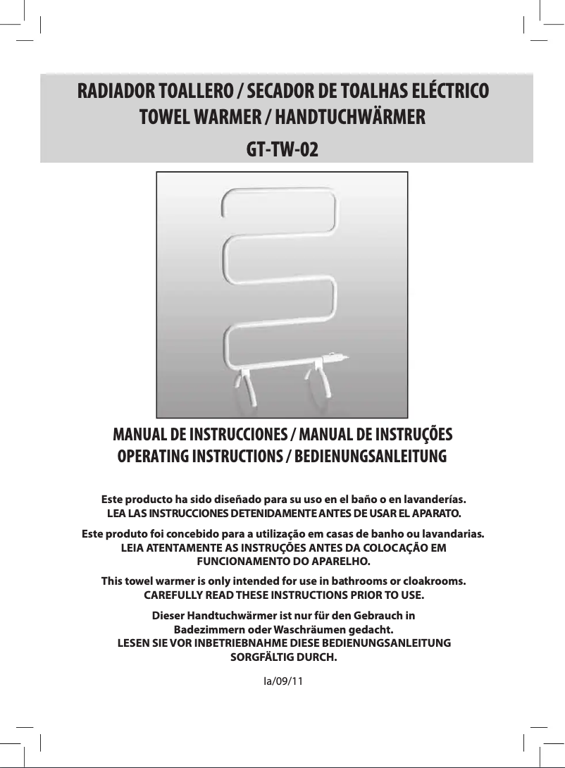 Page 1 de la notice Manuel utilisateur GlobalTronics T207-100W