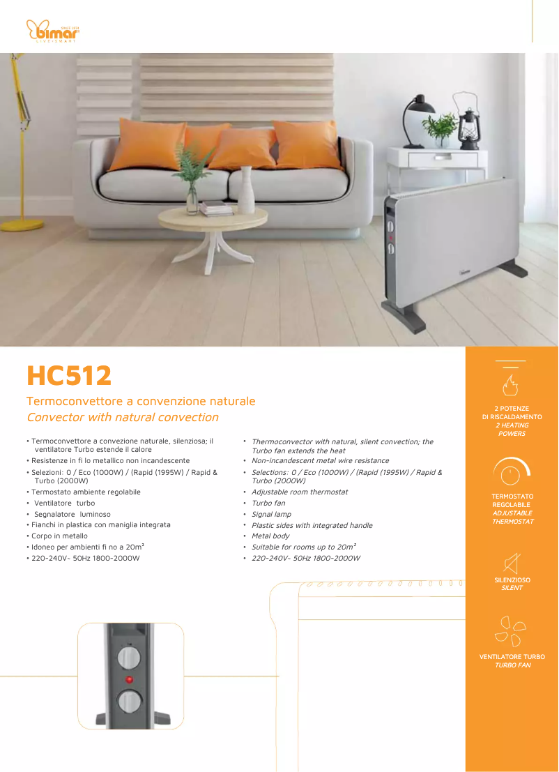 Page n°1 - Fiche technique Bimar HC512