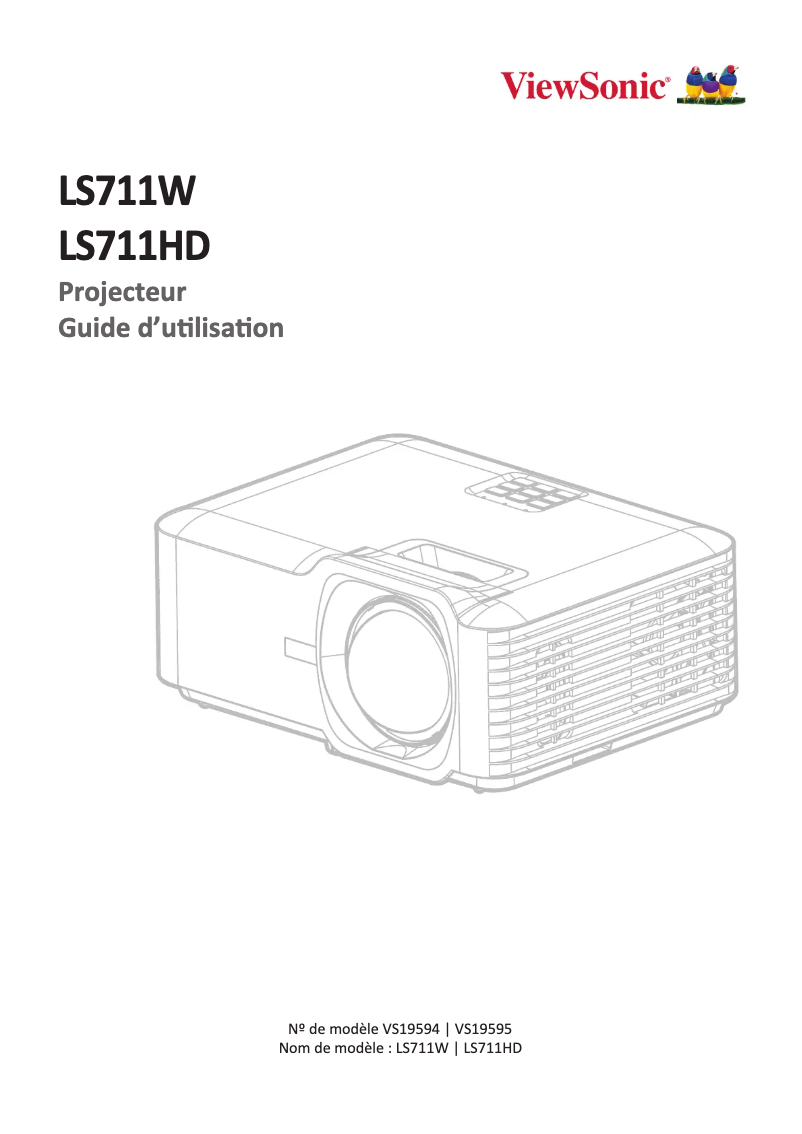Page n°1 - Manuel utilisateur Viewsonic LS711HD