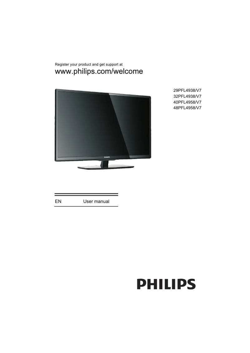 Page 1 de la notice Manuel utilisateur Philips 29PFL4938