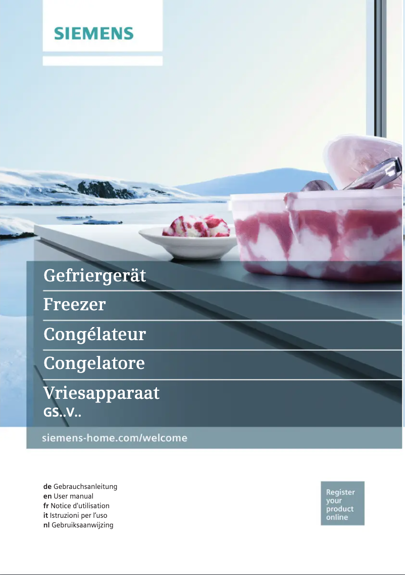 Page 1 de la notice Manuel utilisateur Siemens GS36VVW31