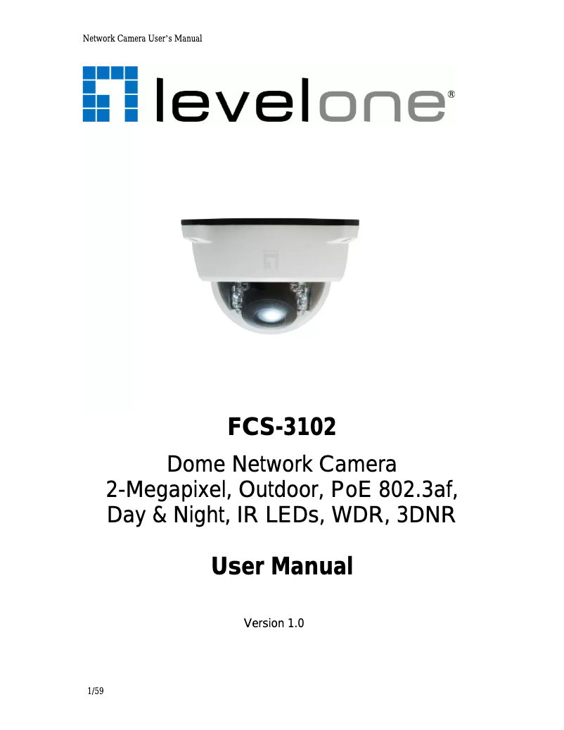 Page n°1 - Manuel utilisateur LevelOne FCS-3102