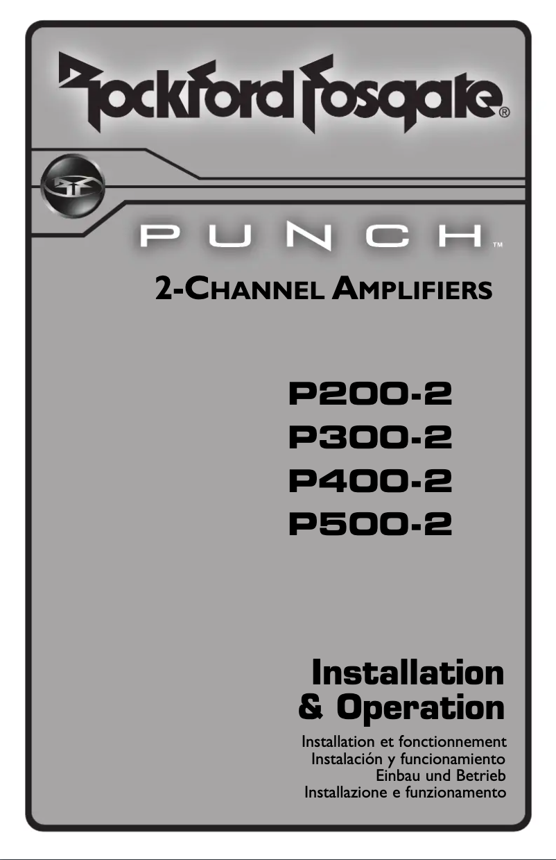 Page 1 de la notice Manuel utilisateur Rockford Fosgate Punch 200.2