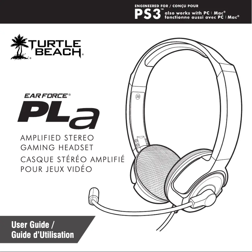 Page 1 de la notice Manuel utilisateur Turtle Beach Earforce PLA
