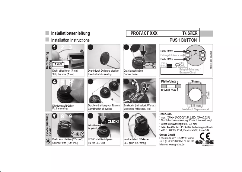 Image de la première page du manuel de l'appareil PROTACT 210 LED