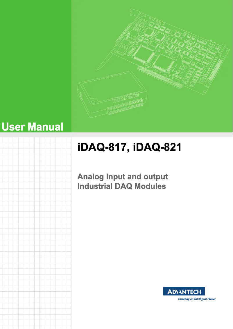 Page n°1 - Manuel utilisateur Advantech IDAQ-817-AE