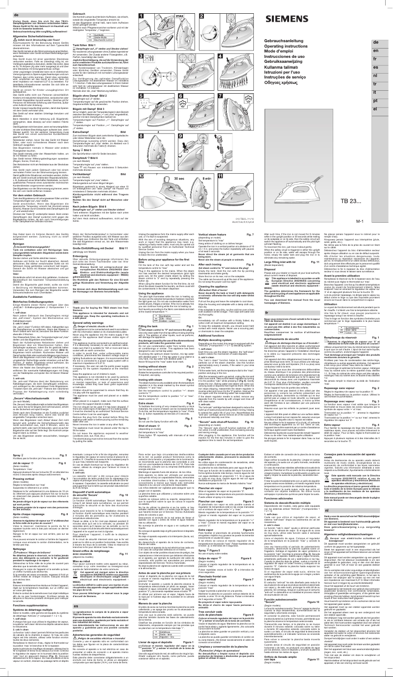 Page n°1 - Manuel utilisateur Siemens TB23380