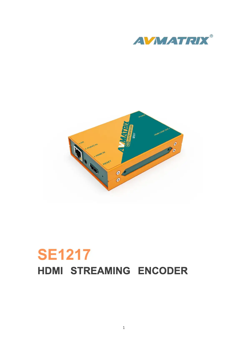 Image de la première page du manuel de l'appareil SE1217