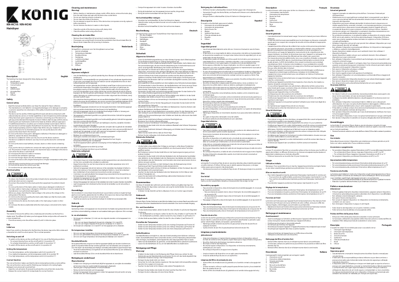 Image de la première page du manuel de l'appareil KN-HC40