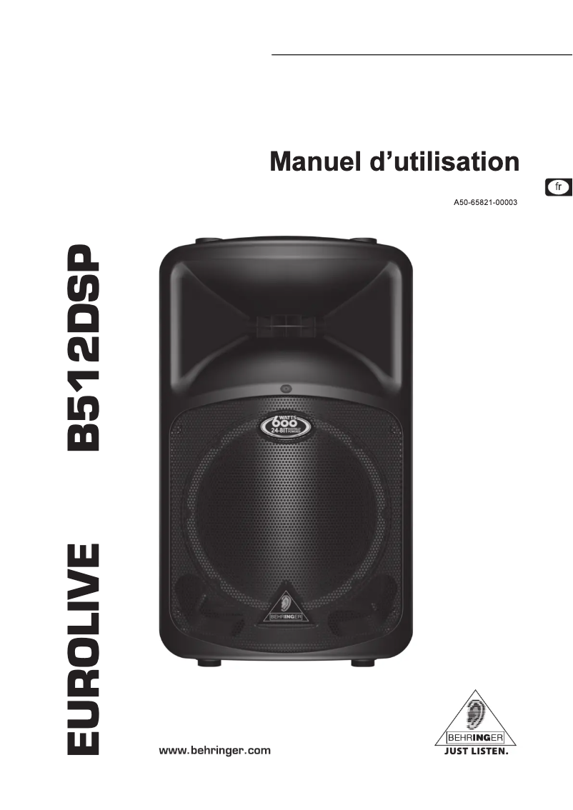 Page n°1 - Manuel utilisateur Behringer Eurolive B512DSP