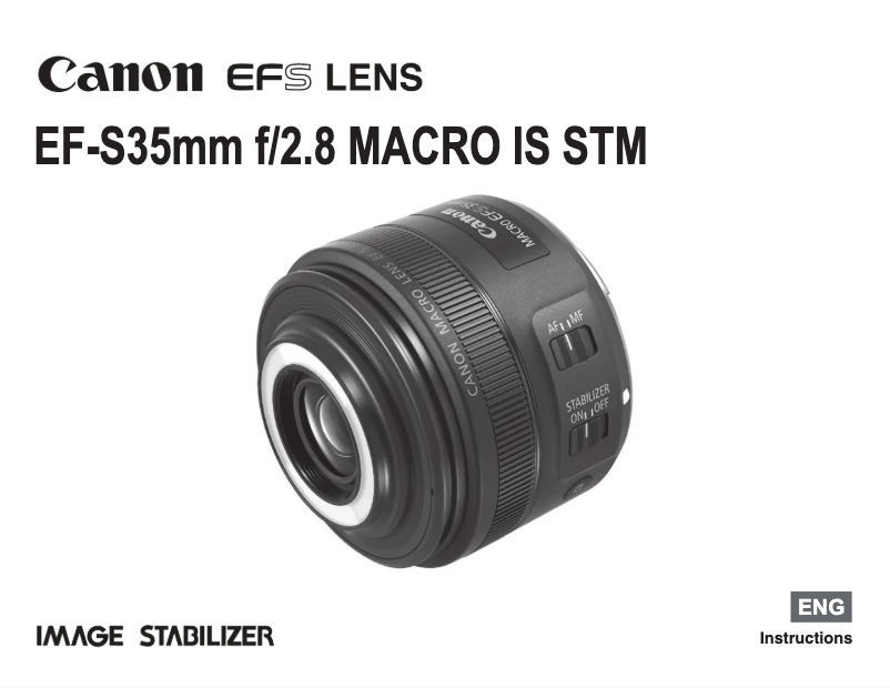 Page 1 de la notice Manuel utilisateur Canon EF-S 35MM F2.8 Macro IS STM