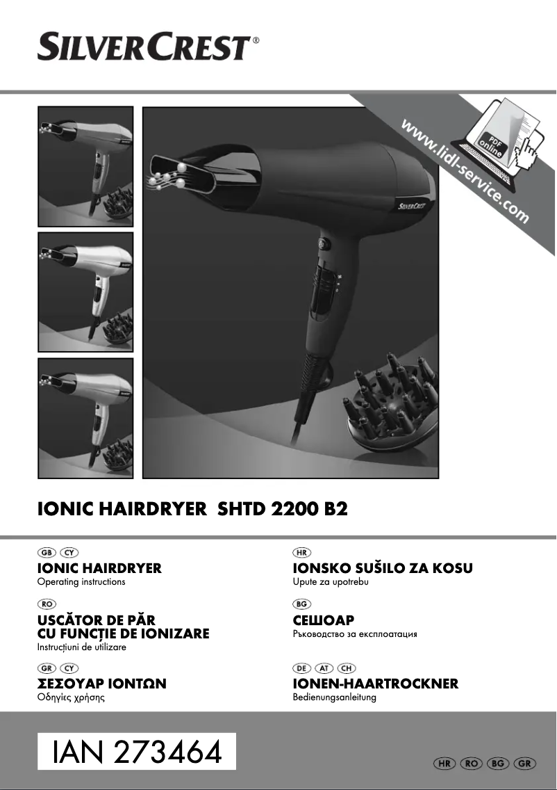 Page n°1 - Manuel utilisateur SilverCrest SHTD 2200 B2