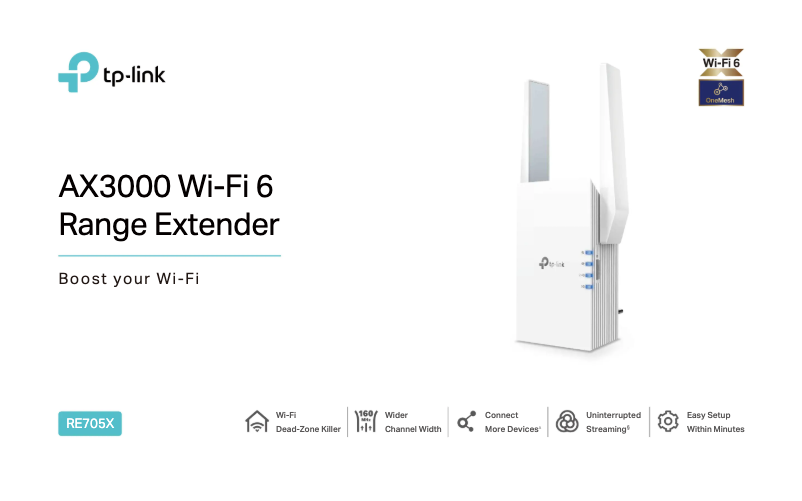 Página 1 del manual Ficha técnica TP-Link RE705X