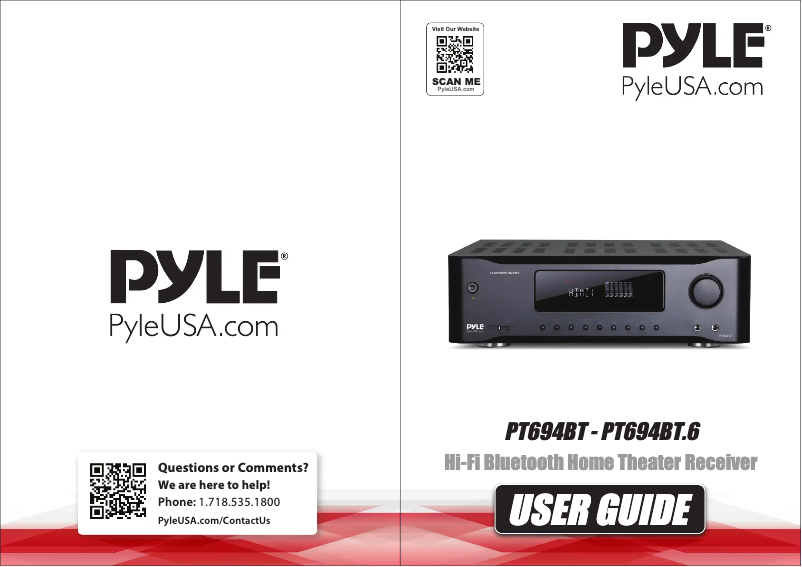 Page 1 de la notice Manuel utilisateur Pyle PT694BT