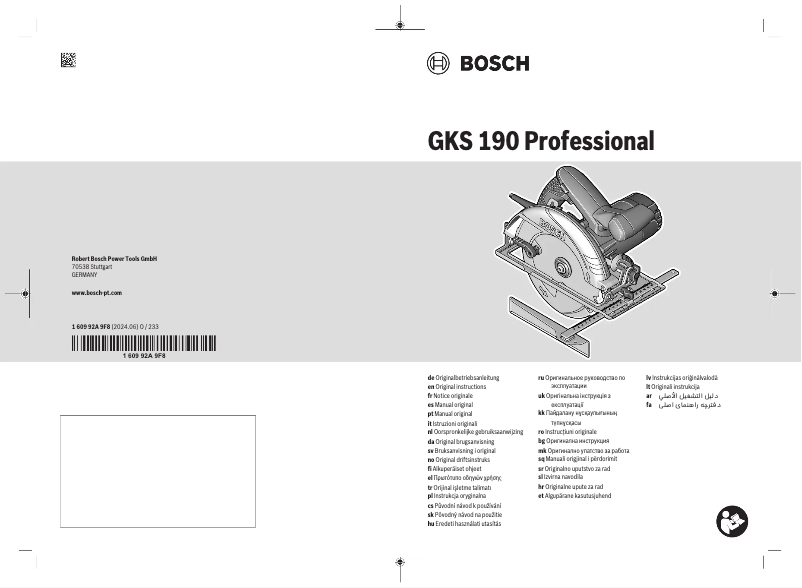 Page n°1 - Manuel utilisateur Bosch GKS 67 Professional