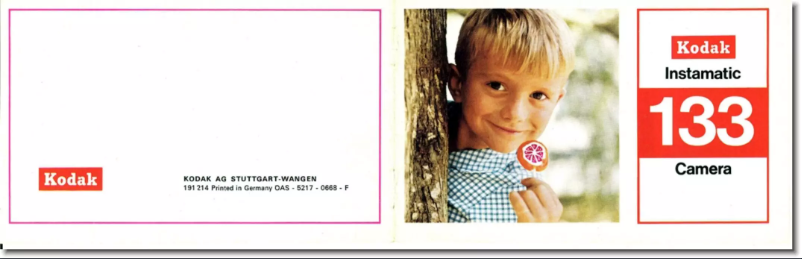 Page 1 de la notice Manuel utilisateur Kodak Instamatic 133