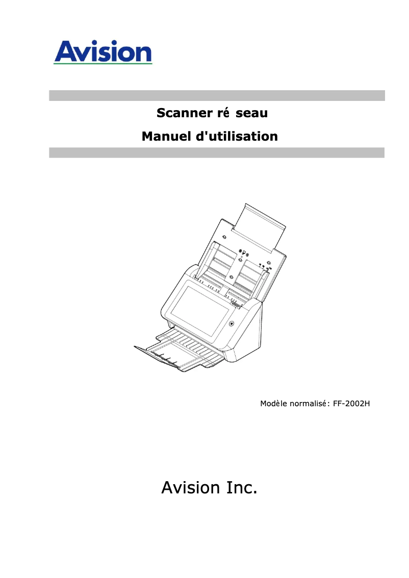Image de la première page du manuel de l'appareil AN335W