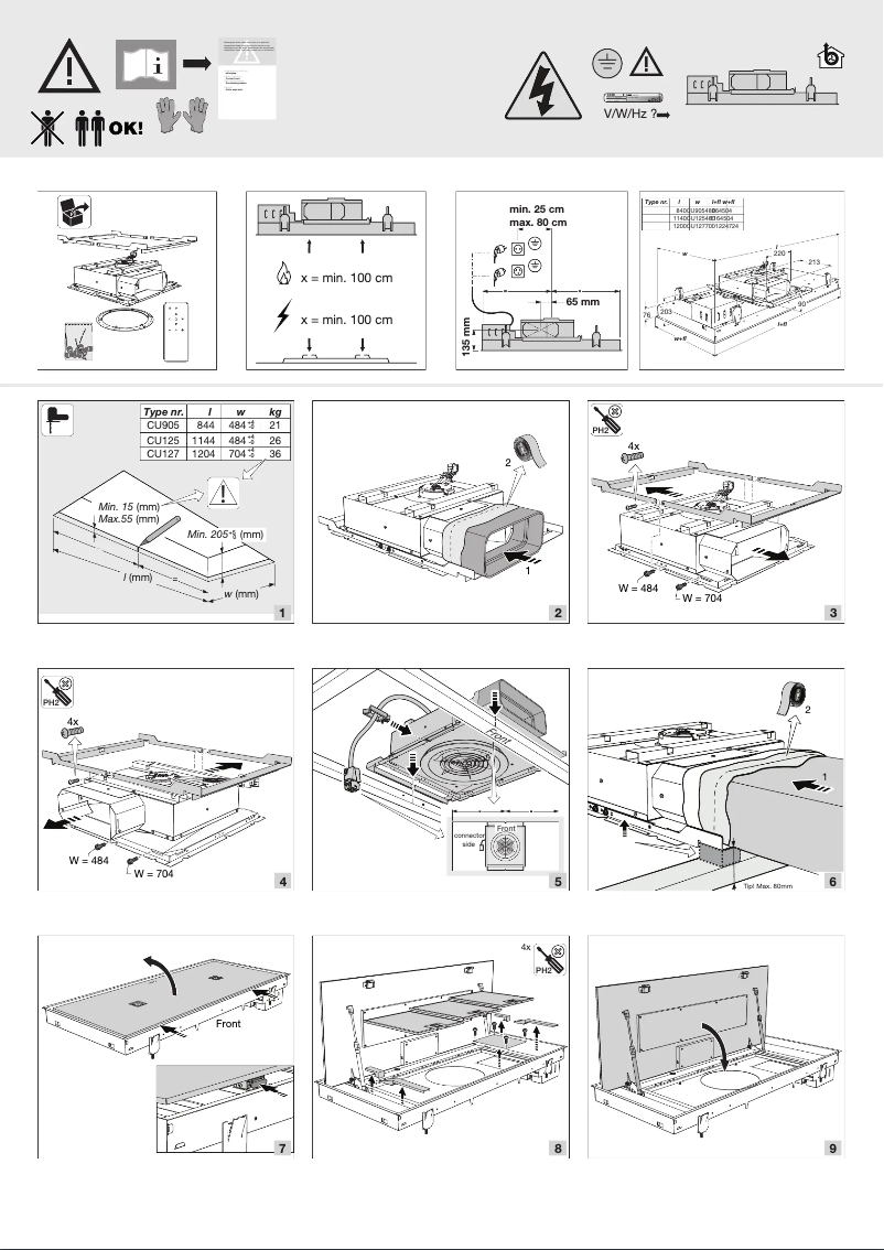 Page n°1 - Guide d'installation Atag CU12755RM