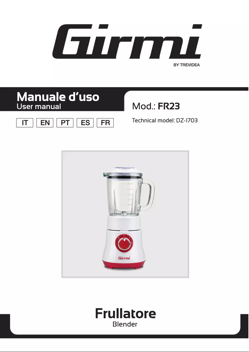 Image de la première page du manuel de l'appareil FR23