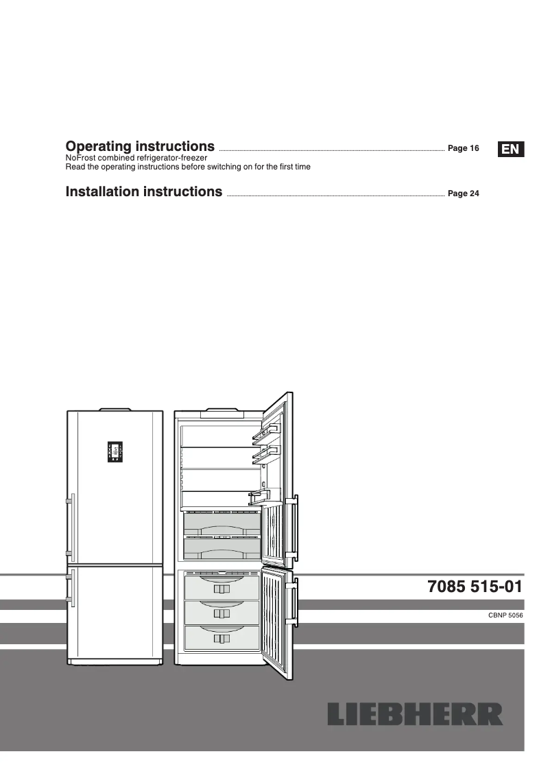 Page n°1 - Manuel utilisateur Liebherr CBNP 5056