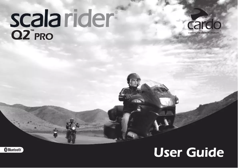 Page 1 de la notice Manuel utilisateur Cardo Scala rider Q2 Pro