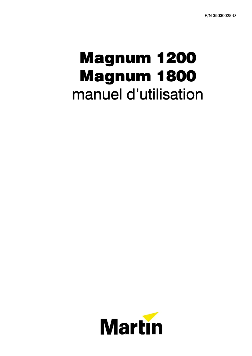 Image de la première page du manuel de l'appareil Magnum 1200
