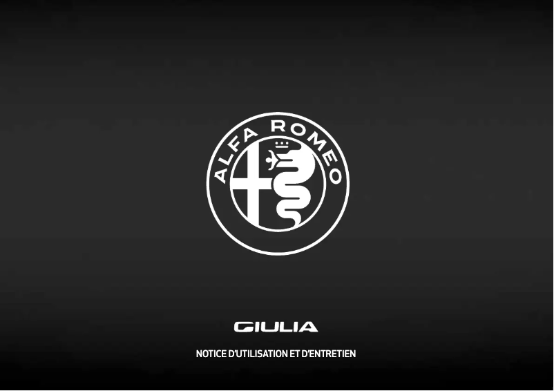 Page 1 de la notice Manuel utilisateur Alfa Romeo Giulia (2023)