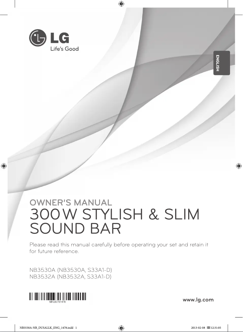 Image de la première page du manuel de l'appareil NB3532A