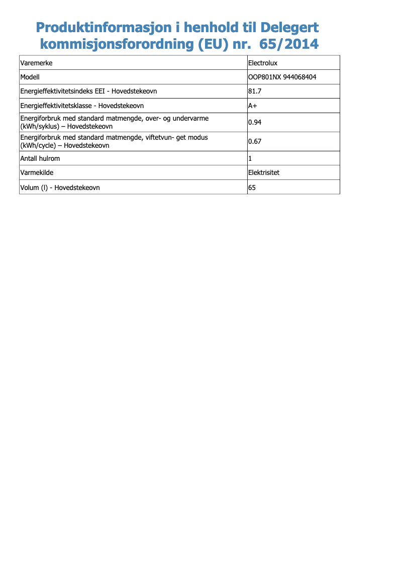 Image de la première page du manuel de l'appareil OOP801NX