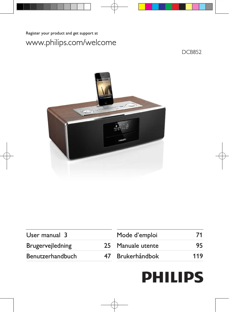 Page n°1 - Manuel utilisateur Philips DCB852