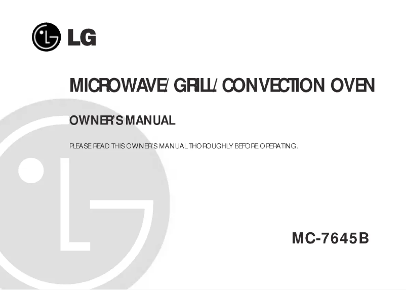 Page 1 de la notice Manuel utilisateur LG MC-7645B